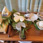 A selection of the day of local cheeses with chestnut honey and homemade orange jam